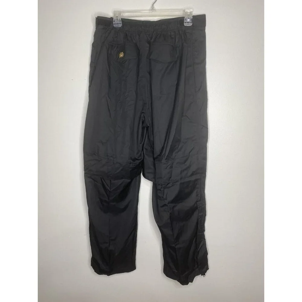 Tourney Nylon Waterproof Pants Mens Size XL Black Golf Elastic Waist Convertible